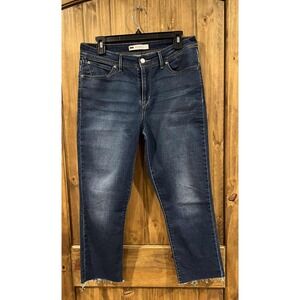 Levi's Skinny Leg Jeans Womens 12 W31 Blue Denim Stretch Mid Rise Dark Wash